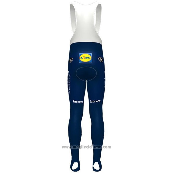 2021 Abbigliamento Ciclismo Deceuninck Quick Step Blu Manica Lunga e Salopette